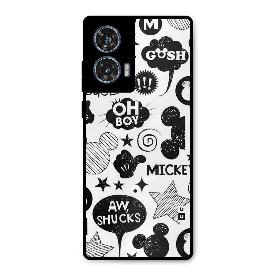 Oh Boy Design Metal Back Case for Motorola Edge 50 Fusion