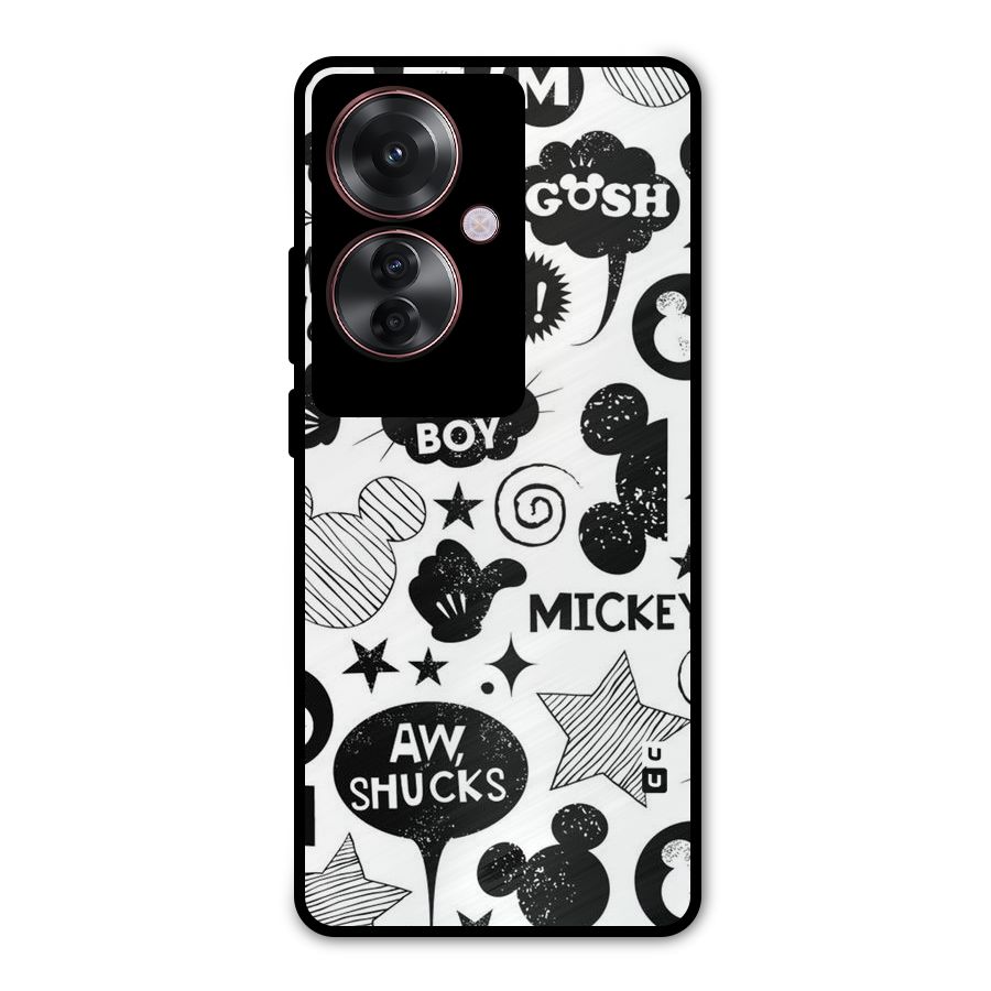 Oh Boy Design Metal Back Case for Oppo F25 Pro