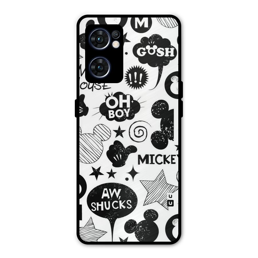 Oh Boy Design Metal Back Case for Oppo Reno7 5G
