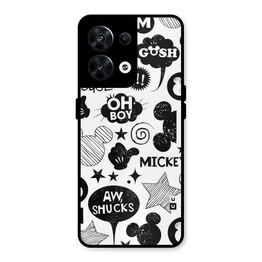 Oh Boy Design Metal Back Case for Oppo Reno8 5G