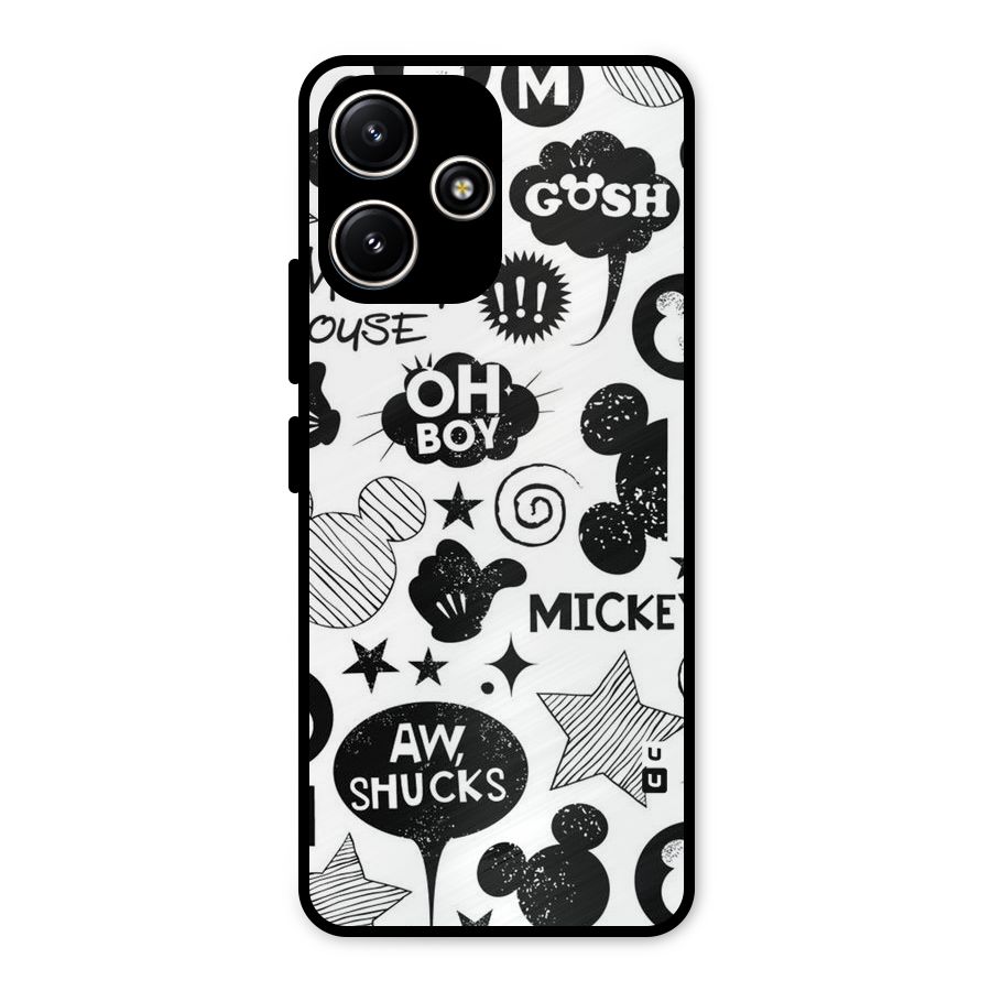 Oh Boy Design Metal Back Case for Poco M6 Pro