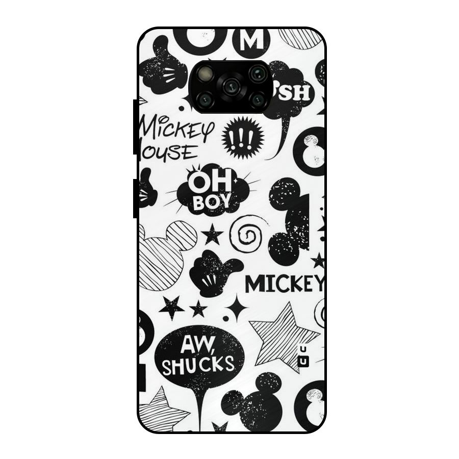 Oh Boy Design Metal Back Case for Poco X3