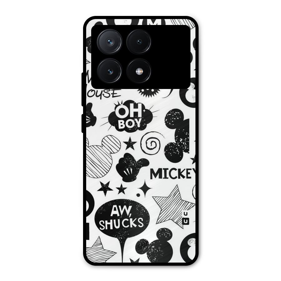 Oh Boy Design Metal Back Case for Poco X6 Pro