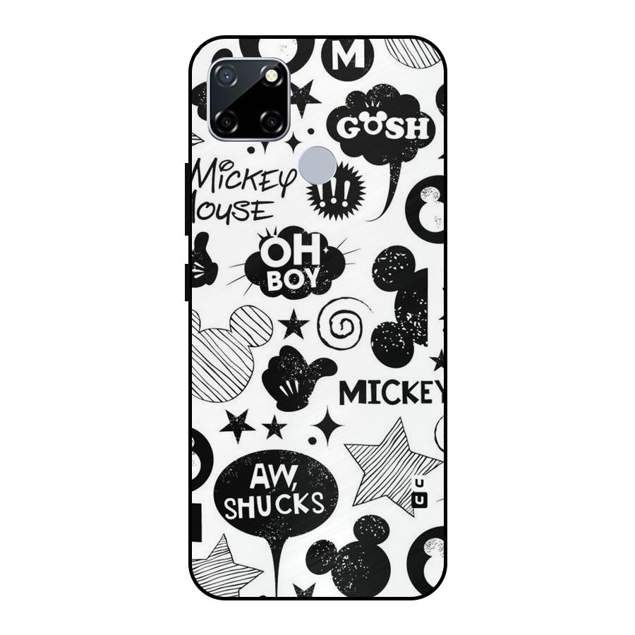 Oh Boy Design Metal Back Case for Realme Narzo 20