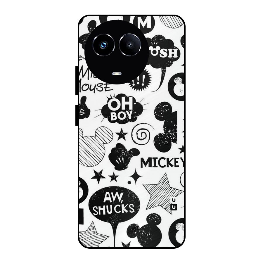 Oh Boy Design Metal Back Case for Realme Narzo 60X