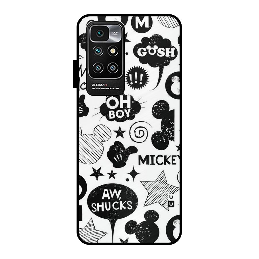 Oh Boy Design Metal Back Case for Redmi 10 Prime