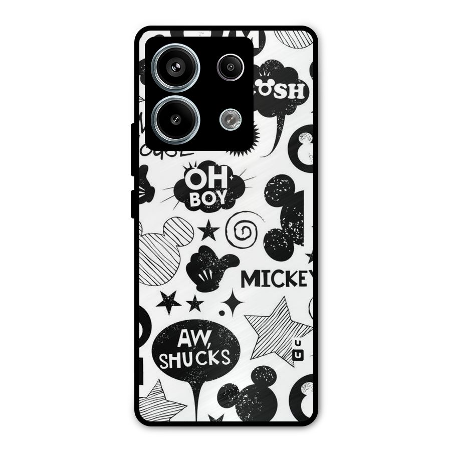 Oh Boy Design Metal Back Case for Redmi Note 13 Pro 5G