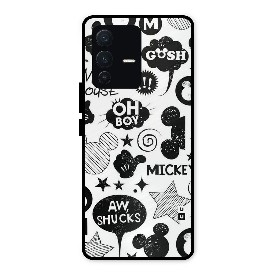 Oh Boy Design Metal Back Case for Vivo V23 5G