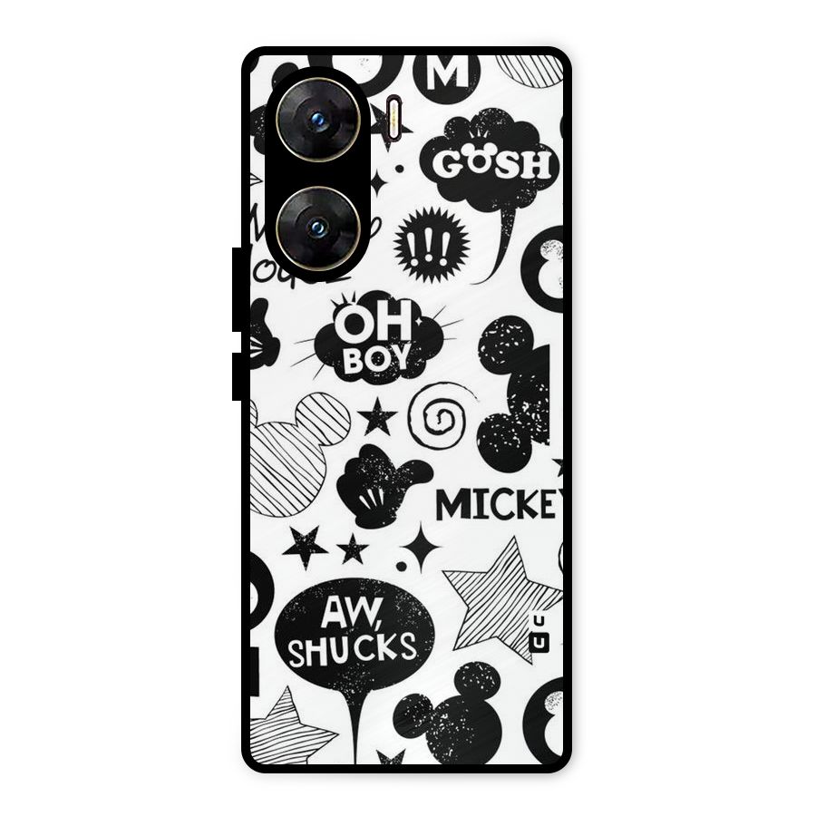 Oh Boy Design Metal Back Case for Vivo V29e