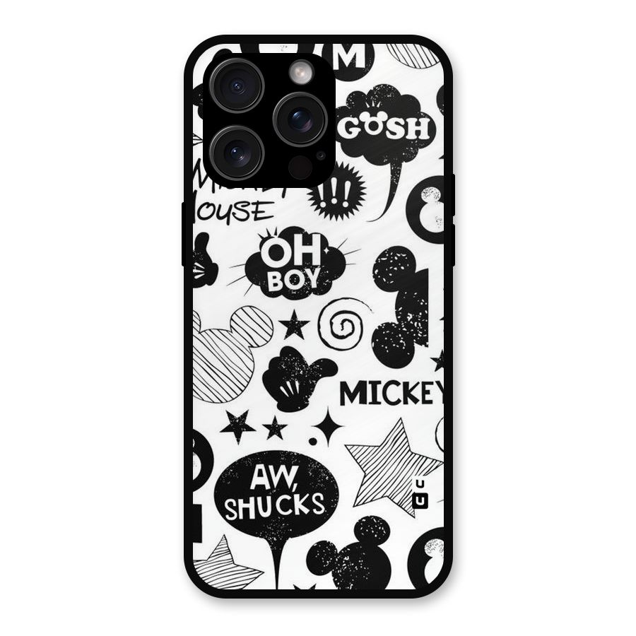 Oh Boy Design Metal Back Case for iPhone 15 Pro Max