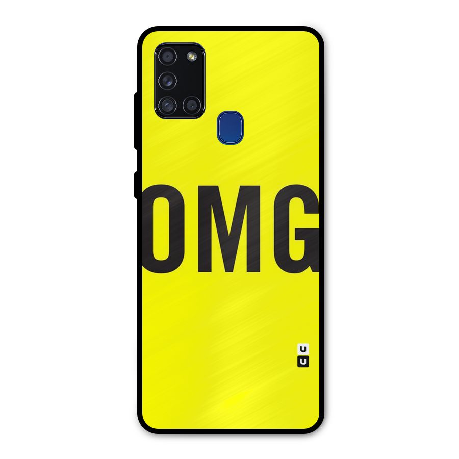 Oh My God Metal Back Case for Galaxy A21s