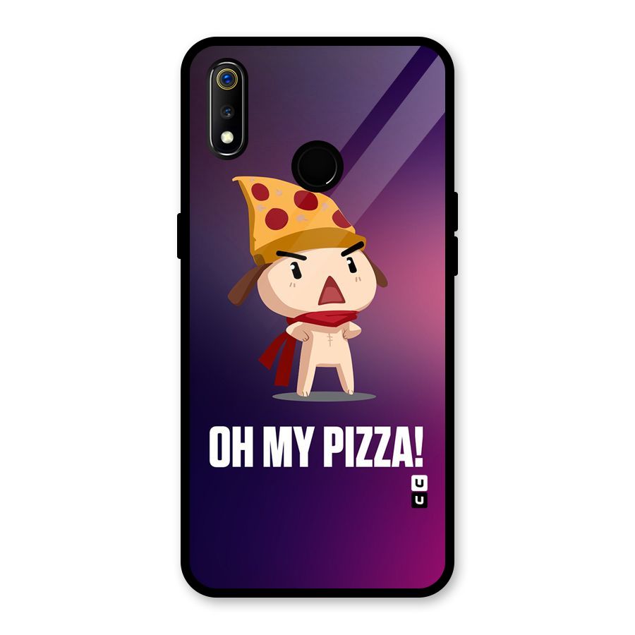 Oh My Pizza Glass Back Case for Realme 3i