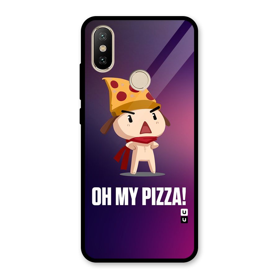 Oh My Pizza Glass Back Case for Redmi A2