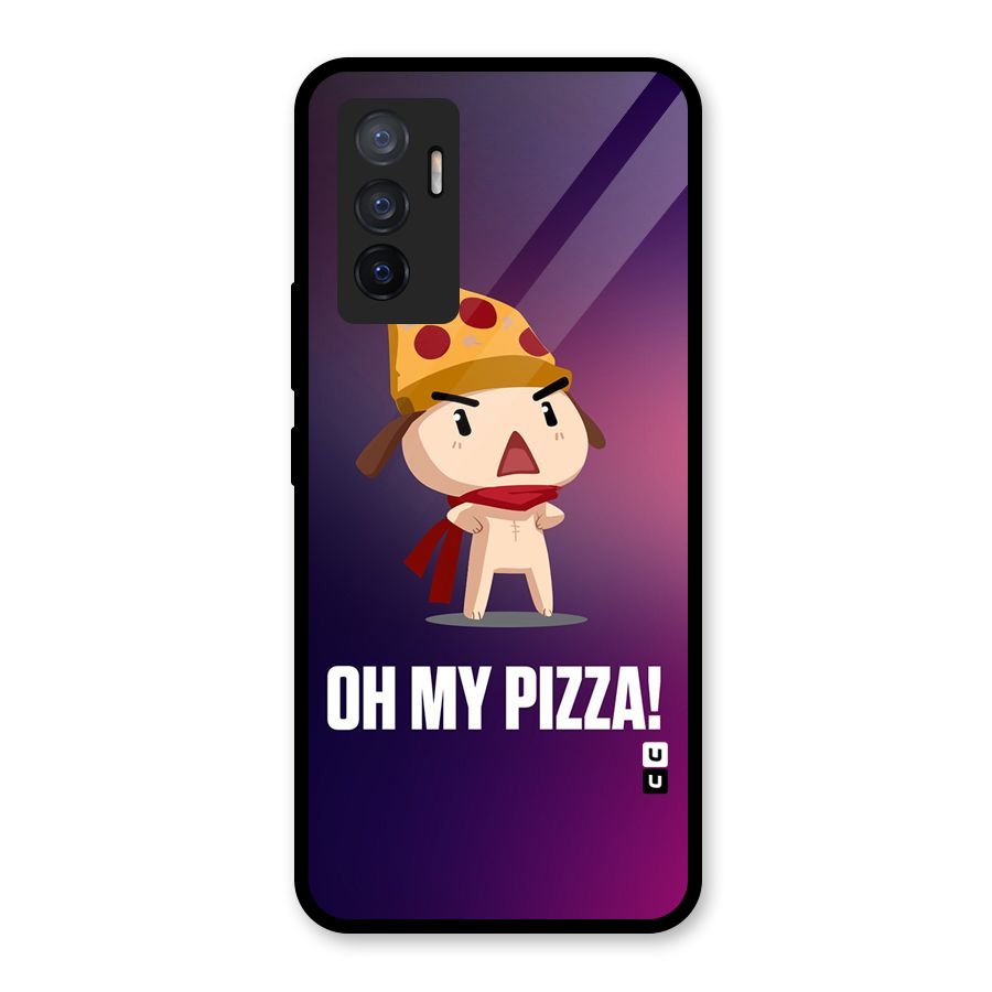 Oh My Pizza Glass Back Case for Vivo V23e