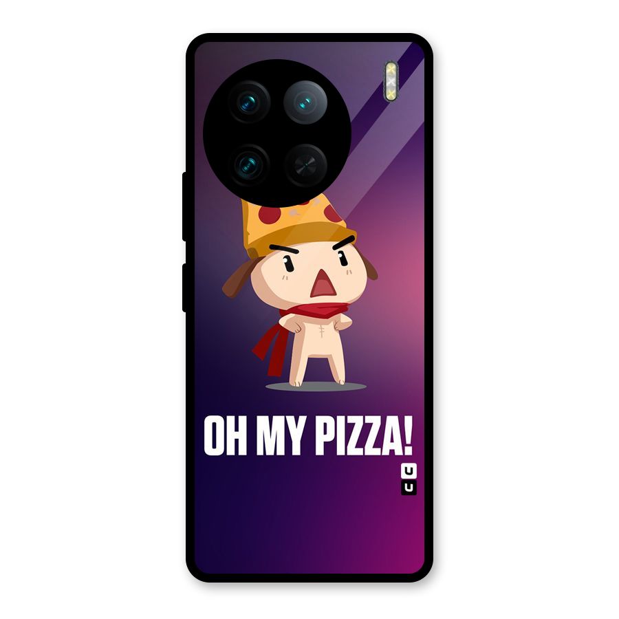 Oh My Pizza Glass Back Case for Vivo X90 Pro