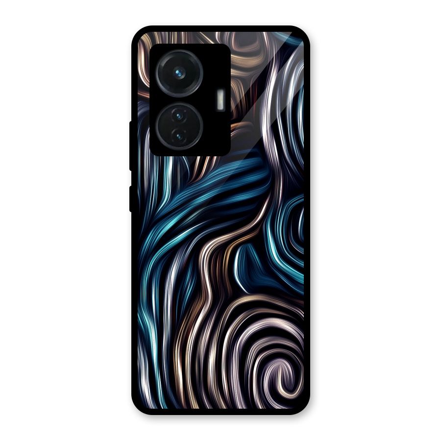 Oil Paint Artwork Glass Back Case for Vivo T1 44W