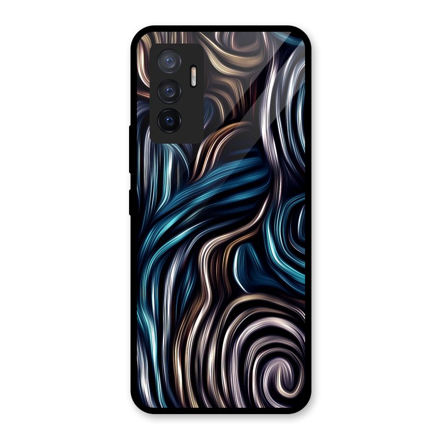 Oil Paint Artwork Glass Back Case for Vivo V23e
