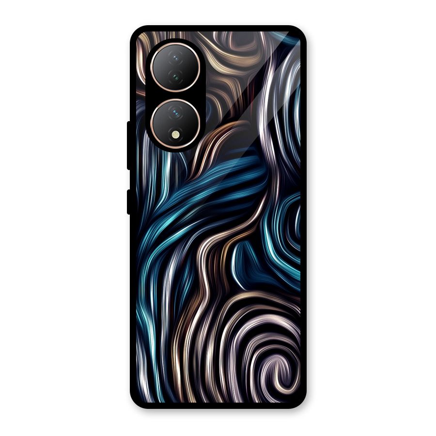 Oil Paint Artwork Glass Back Case for Vivo Y100A