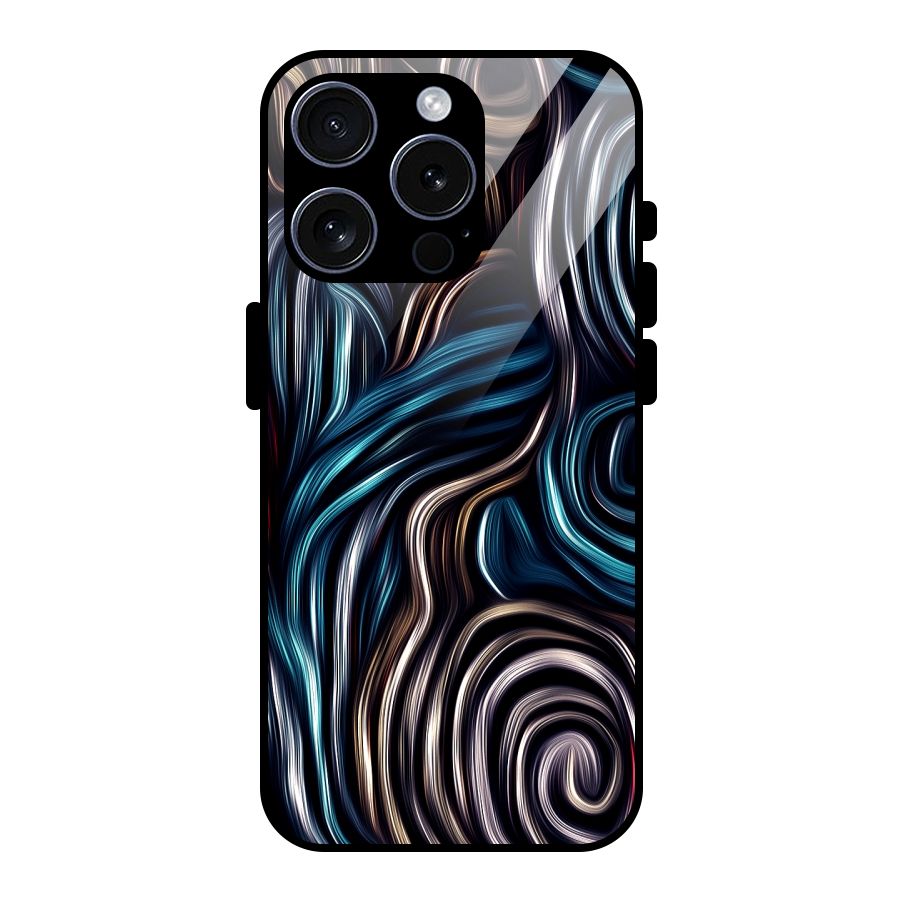 Oil Paint Artwork Glass Back Case for iPhone 15 Pro