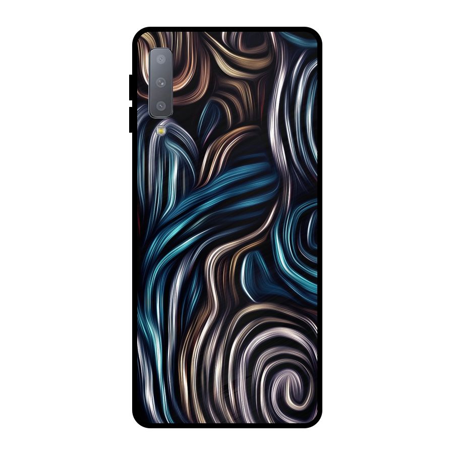Oil Paint Artwork Metal Back Case for Galaxy A7 (2018)