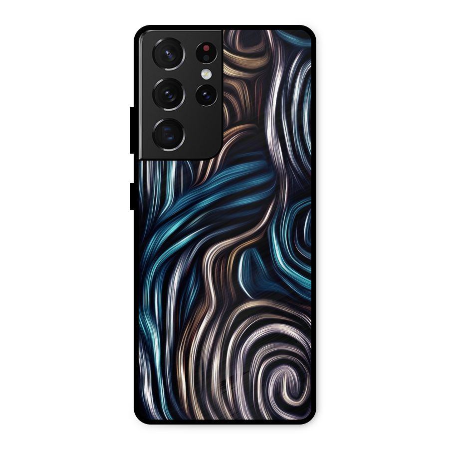 Oil Paint Artwork Metal Back Case for Galaxy S21 Ultra 5G