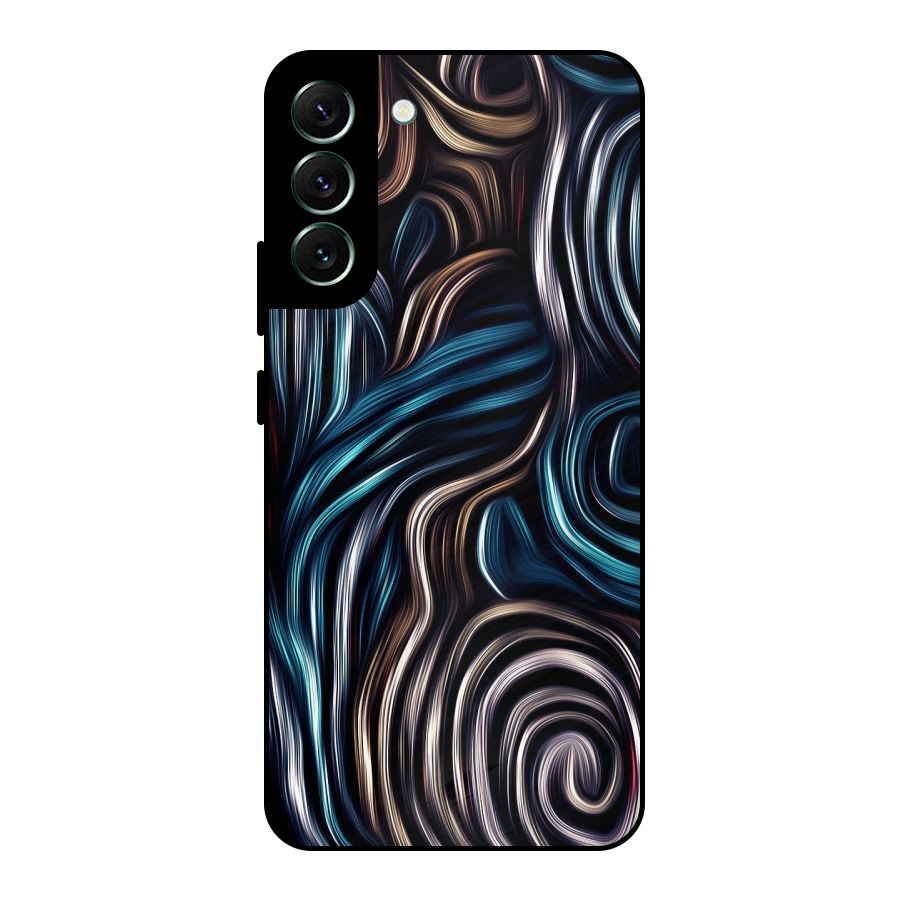 Oil Paint Artwork Metal Back Case for Galaxy S22 Plus 5G