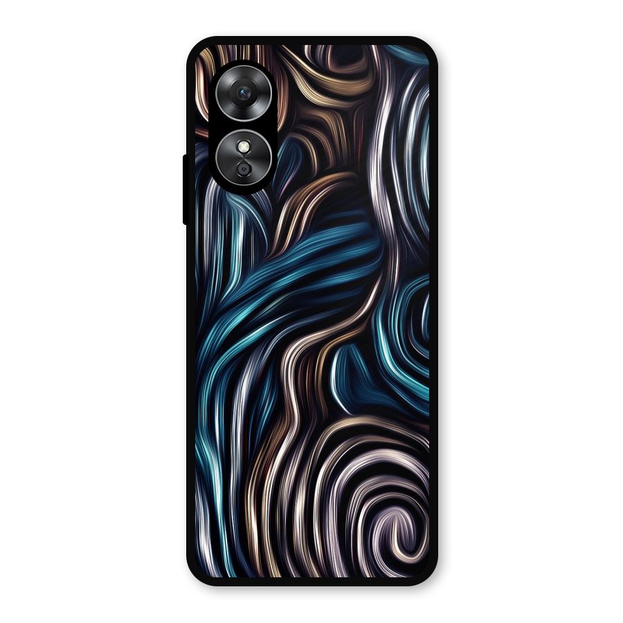 Oil Paint Artwork Metal Back Case for Oppo A17