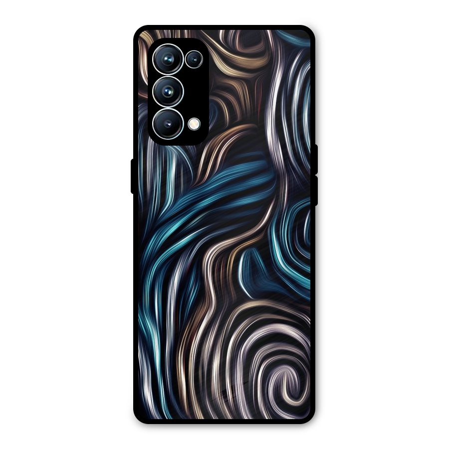 Oil Paint Artwork Metal Back Case for Oppo Reno5 Pro 5G
