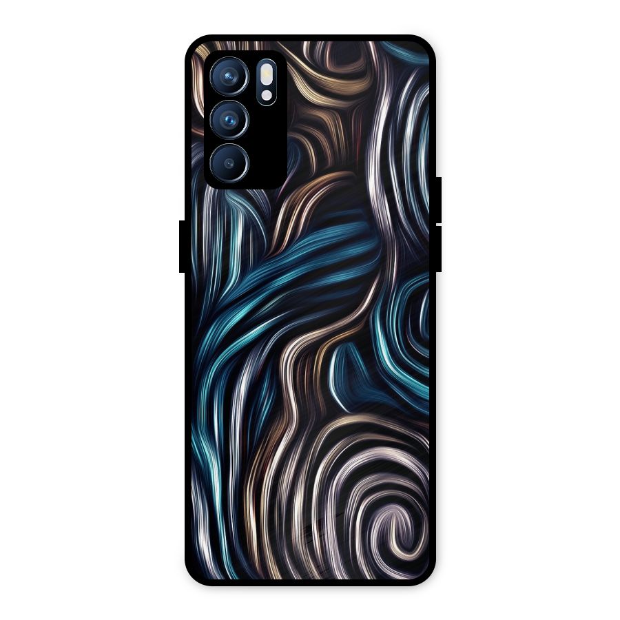 Oil Paint Artwork Metal Back Case for Oppo Reno6 5G