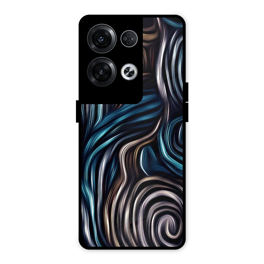 Oil Paint Artwork Metal Back Case for Oppo Reno8 Pro 5G