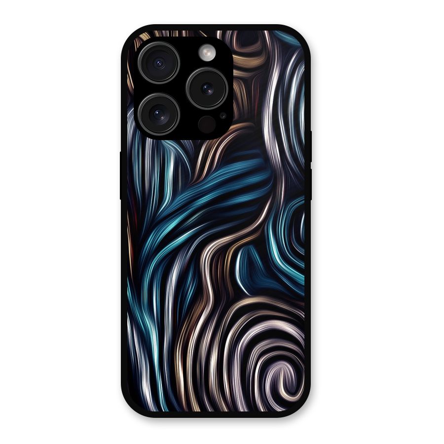 Oil Paint Artwork Metal Back Case for iPhone 15 Pro