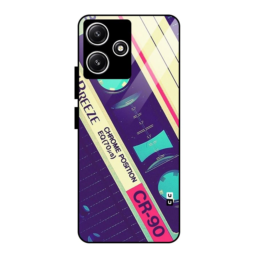 Old Casette Shade Glass Back Case for Redmi 12 5G