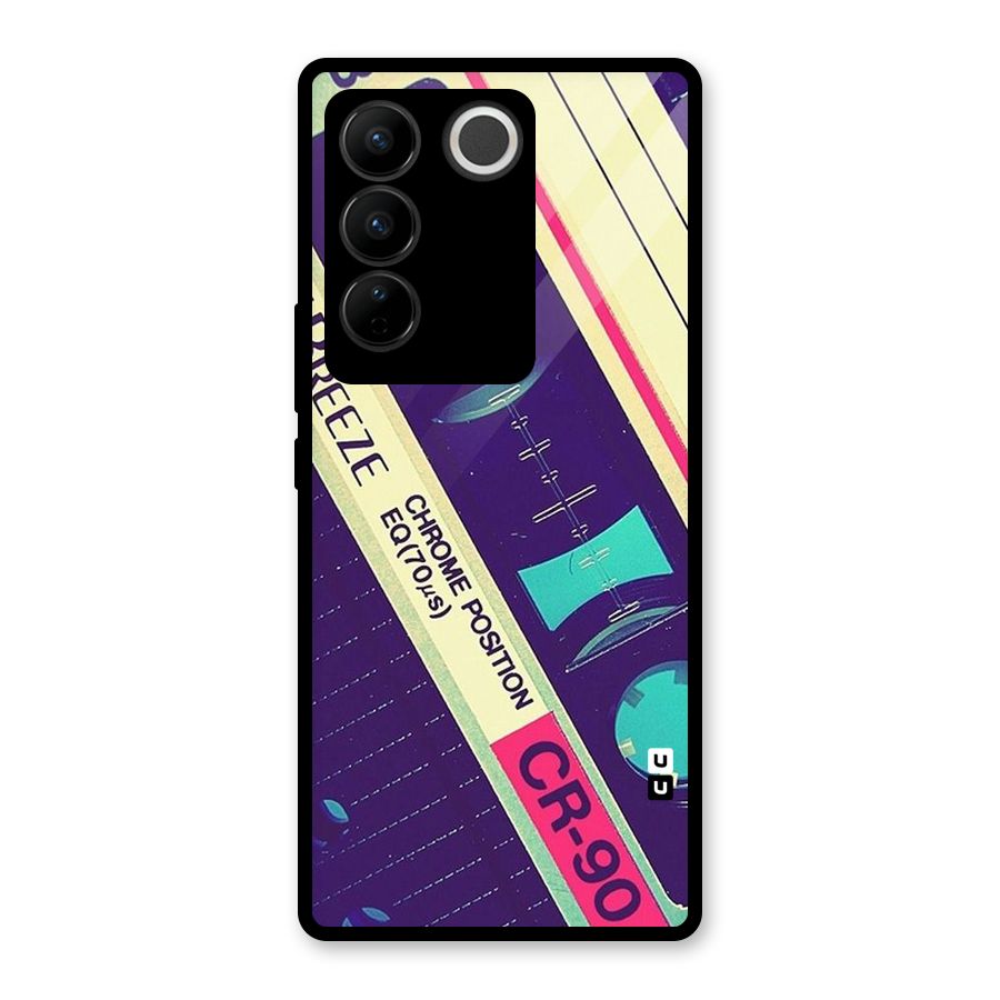Old Casette Shade Glass Back Case for Vivo V27