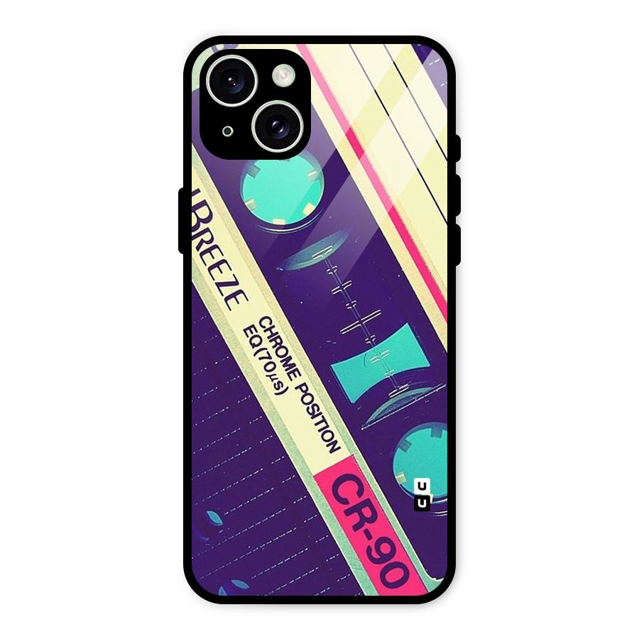 Old Casette Shade Glass Back Case for iPhone 15 Plus
