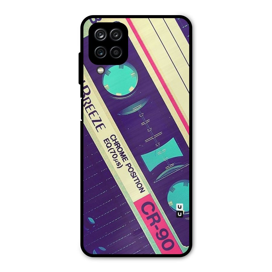 Old Casette Shade Metal Back Case for Galaxy A12