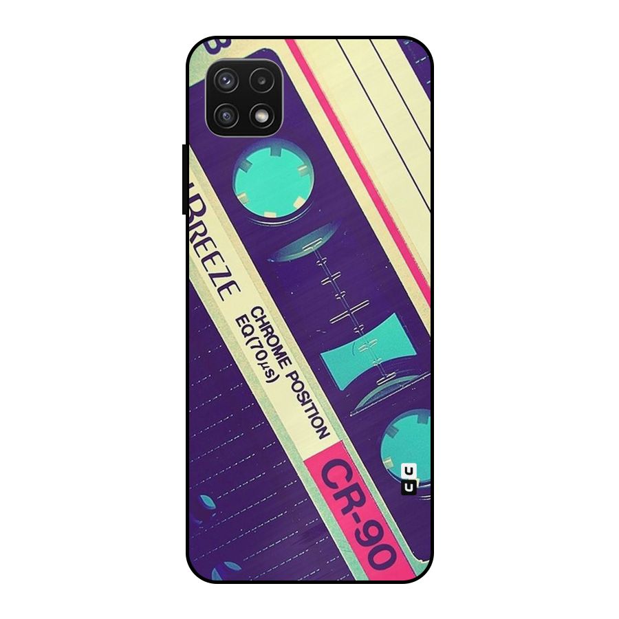 Old Casette Shade Metal Back Case for Galaxy A22 5G
