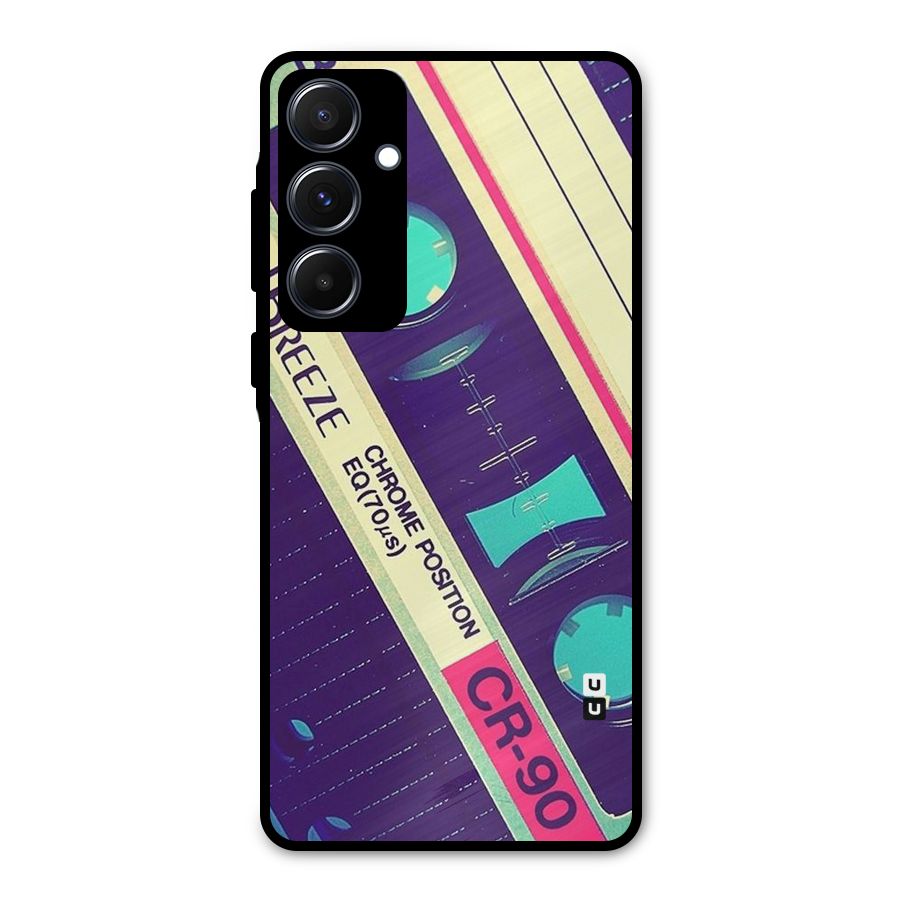 Old Casette Shade Metal Back Case for Galaxy A55