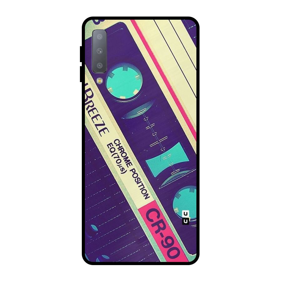 Old Casette Shade Metal Back Case for Galaxy A7 (2018)