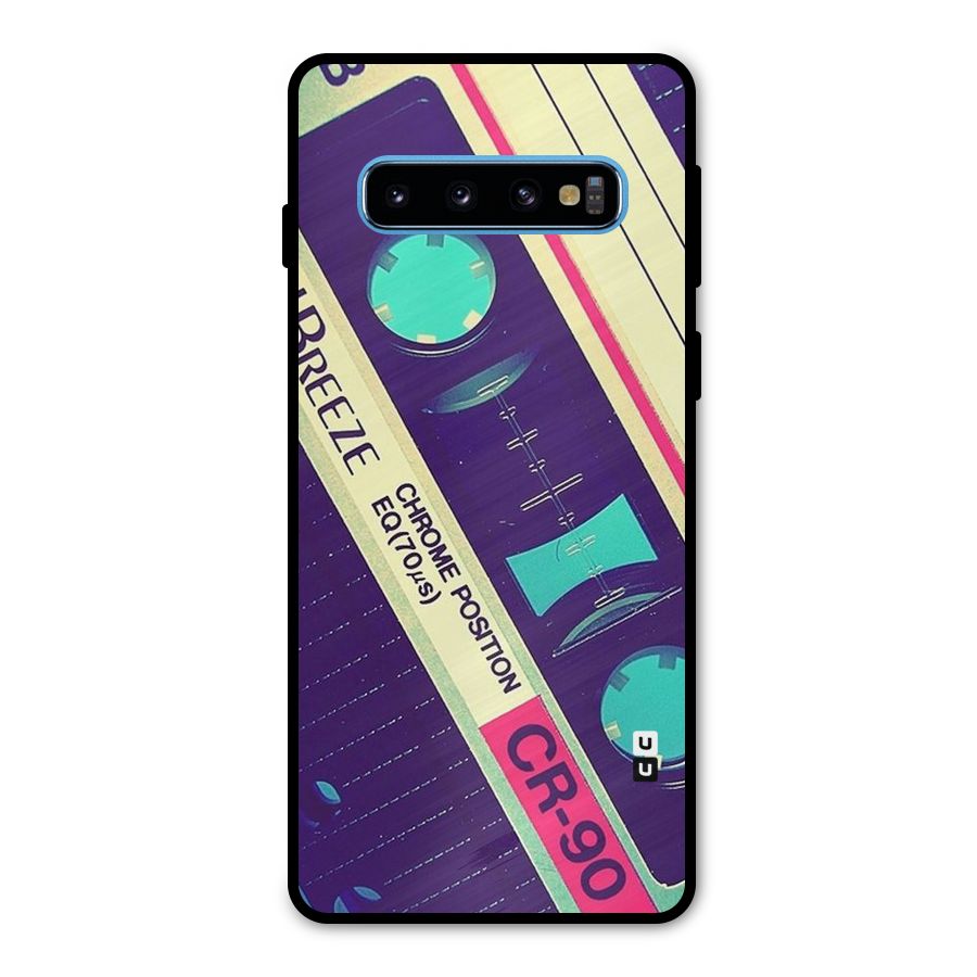 Old Casette Shade Metal Back Case for Galaxy S10