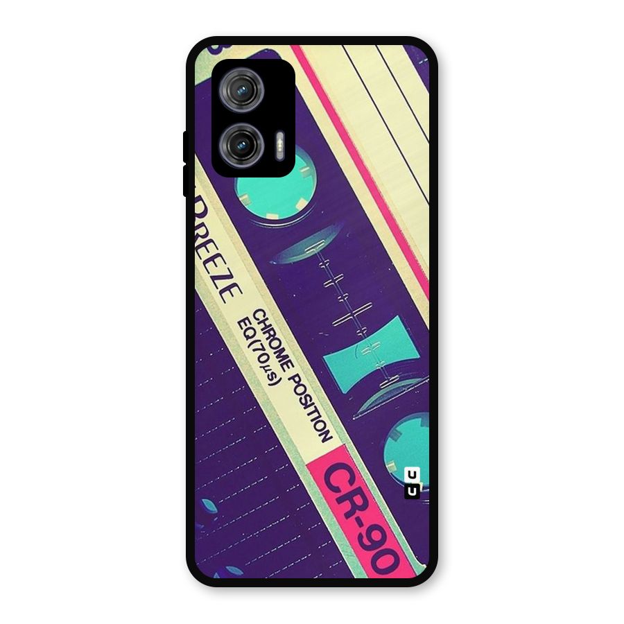 Old Casette Shade Metal Back Case for Moto G73