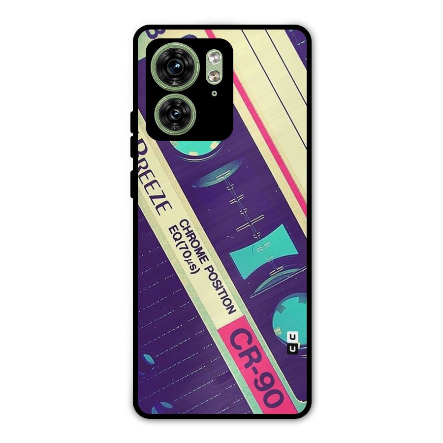 Old Casette Shade Metal Back Case for Motorola Edge 40 5G