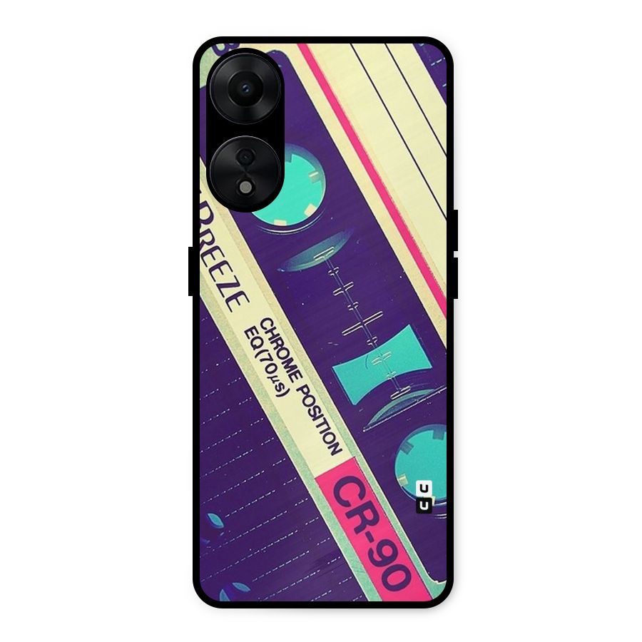 Old Casette Shade Metal Back Case for Oppo A78 5G