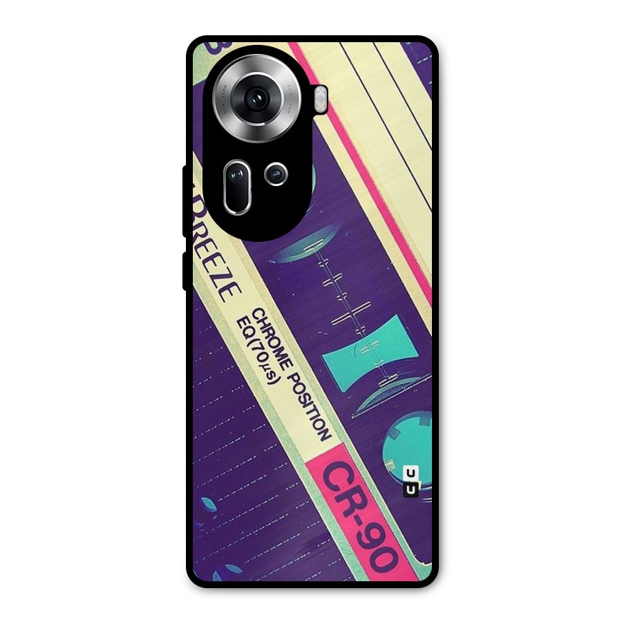 Old Casette Shade Metal Back Case for Oppo Reno11 5G