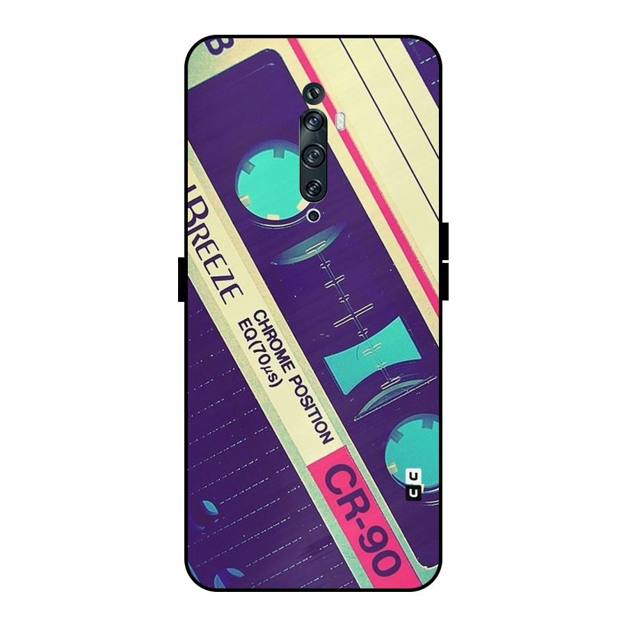 Old Casette Shade Metal Back Case for Oppo Reno2 F