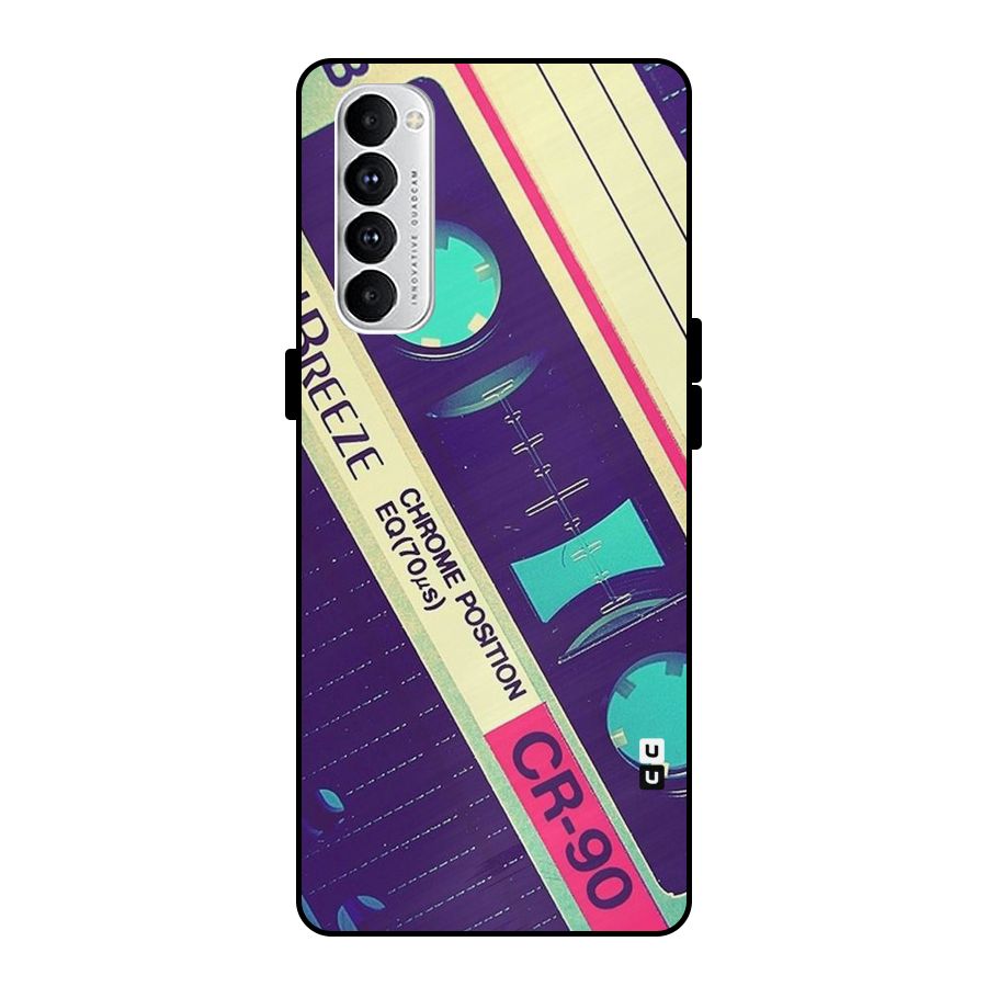 Old Casette Shade Metal Back Case for Oppo Reno4 Pro