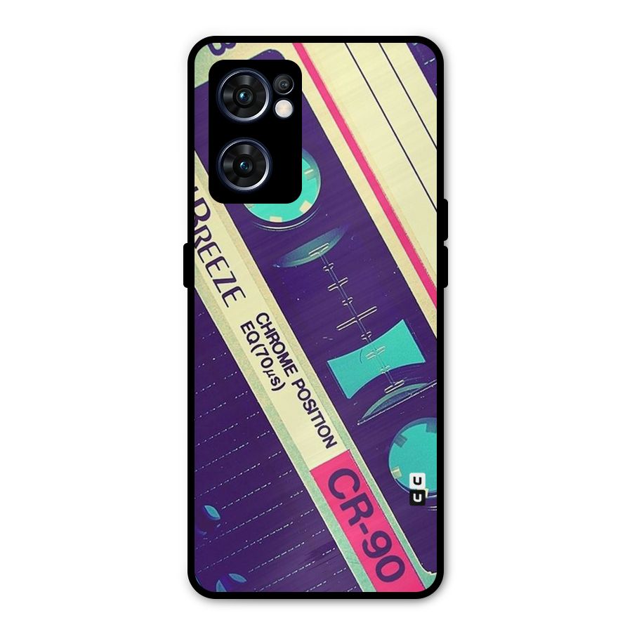 Old Casette Shade Metal Back Case for Oppo Reno7 5G