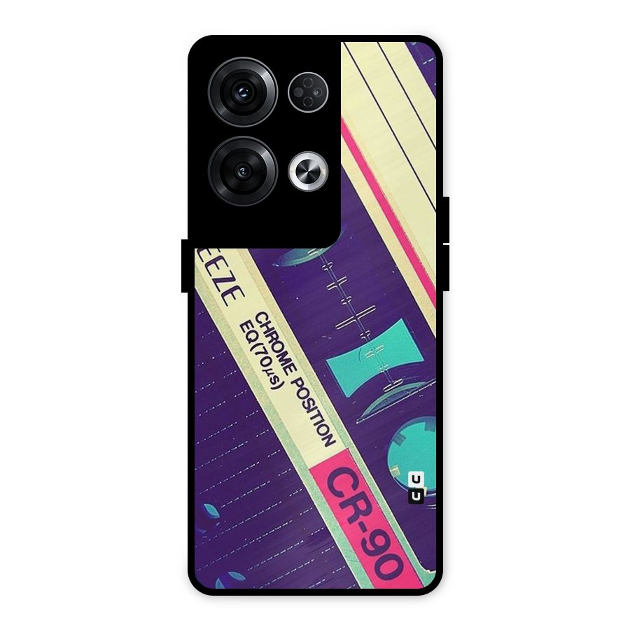 Old Casette Shade Metal Back Case for Oppo Reno8 Pro 5G