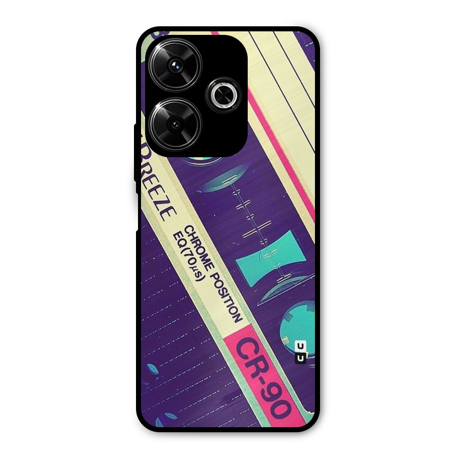 Old Casette Shade Metal Back Case for Poco M6 Plus