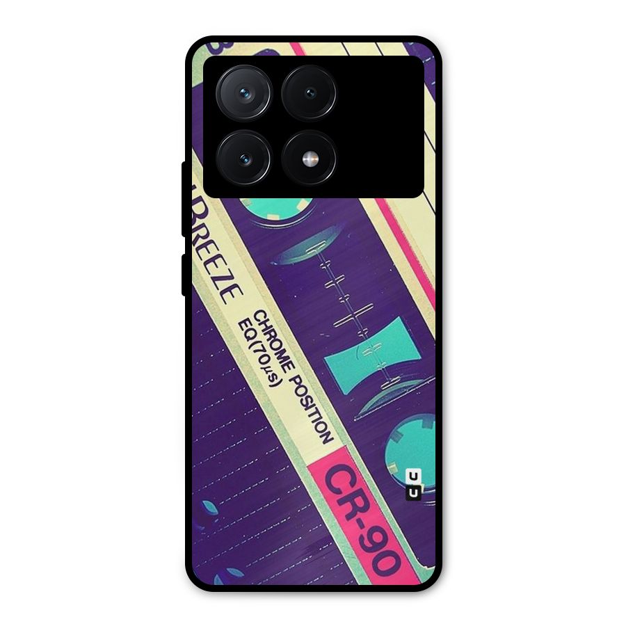 Old Casette Shade Metal Back Case for Poco X6 Pro