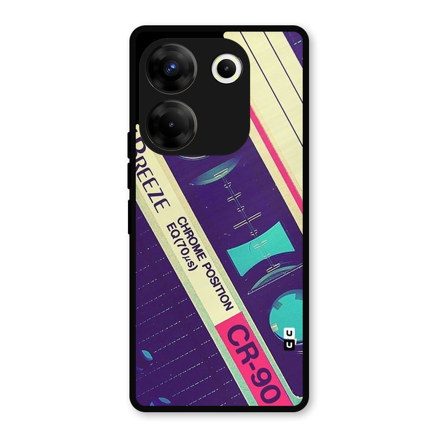Old Casette Shade Metal Back Case for Tecno Camon 20